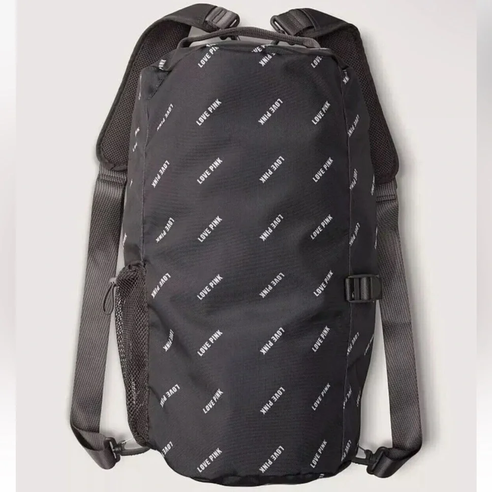 Victoria's Secret Backpack Campus Duffel‎ Bag Grey Love Pink Logo Convertible
